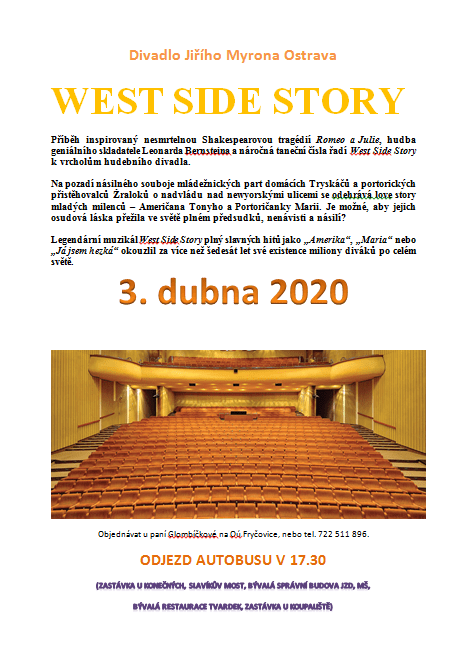 Plak&aacute;t_divadlo West side story - divadlo Ostrava - ZRU&Scaron;ENO!!!